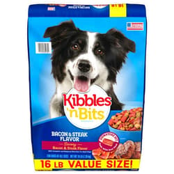 Kibbles 'n Bits Savory Bacon & Steak Flavor Dry Dog Food, 16 lb. Bag