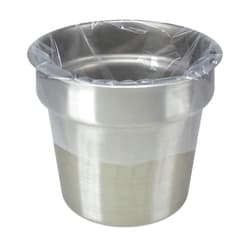 PanSaver Hotel Clear Round Pan Liners for Easy Clean Up - Disposable Buffet Pan Liners, Ovenable up to 400F (6 & 7 Quart Round Pan Liner - 15 x 15 IN)