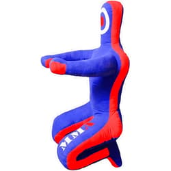 Rapid Martial Brazilian Grappling Submission Sitting Laying Throwing Dummy Wrestling Dummy Punching Heavy Bag - UNFILLED 4/48 inches Feet- Kneeling(Multicolored-Blue-Red)