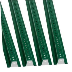 SmartSign 6' U Channel Sign Post, Green Baked Enamel Steel, 2lb Heavy Weight, Pack of 4