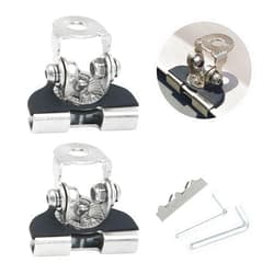 Luminuti Car Led Light Bar Mounting Brackets ， Car Hood Light Bar Non-Destructive Fixing Bracket, Adjustable Led Light Shock Absorber Bracket, Universal Grille Light Bracket Accessories for Most Cars Silver