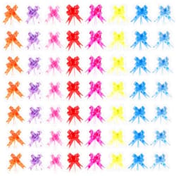 QfwdfcTrenz 80 Pcs 8 Colors Pull Bows for Gift Wrapping Gift Bows Basket Bow Holiday Gifts Wrap Pull Reusable Decoration Present Wrapping Décor Bow for Wedding Christmas Birthdays Thanksgiving Gifts Decorations