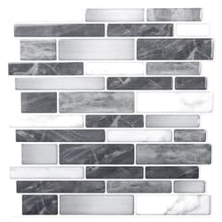 Art3d 10-Sheet Self-Adhesive Tile Backsplash for Kitchen, Vinyl Decorative Marble Tiles, 30 * 30cm