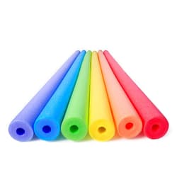 SLOOSH Pool Noodles Foam-Multicolor Soft Floating Foam Tube, 6 Pack 48 Inch Rainbow Thick Noodles for Floating, Multi-Purpose Swimming Pool Noodle Bulk, Craft Projects, Pool Toys