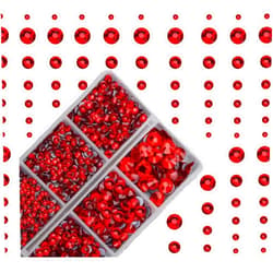 MASSIVE BEADS 4000pcs Mixed Size Hot Fix Round Crystals Gems Glass Stones Hotfix Flat Back Rhinestones (Light Siam)