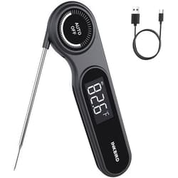 Inkbird 0.5 Seconds Rechargeable Instant Read Meat Thermometer for Cooking, INKBIRD Digital Food Thermometer with VA LCD Screen -58.0℉~572℉ Waterproof Kitchen Thermometer with Magnet, Candy Grill BBQ Frying
