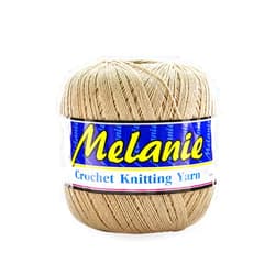 Melanie 100% Acrylic Summer Crochet Thread Knitting Yarn Size #20 Wheat (Pantone 13-1016)