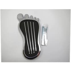 Motornets Universal Barefoot Chrome Gas Throttle Pedal Cover Street Rod Hot Rod Kustom Vintage Retro Classic