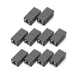 OseTub RJ45 Coupler Ethernet Extender Connector, in-Line Coupler Female to Female Ethernet Cable Adapter for Cat7 Cat6 Cat5 Cat5e Ethernet Cable (10 Pack)