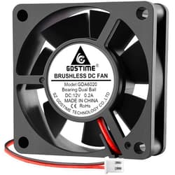 GDSTIME Dual Ball Bearing 60mm x 60mm x 20mm 12v Brushless DC Cooling Fan