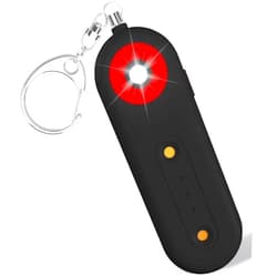 ROTOPATA Personal Safety Alarm Keychain for Women, Rechargeable 130DB Loud Emergency Self Defense Key Chain Siren with LED Strobe Light for Elderly Traveling College Essentials (Black)