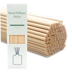 Generic 100PCS Aromatherapy Volatile Sticks，Reed Diffuser Sticks 3mm in Diameter, Rattan Wood Sticks Essential Oil Aroma Diffuser Sticks Refill Replacement for Aroma Fragrance (Primary Color, 10 in)