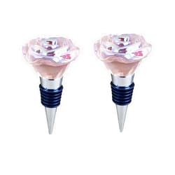Adonisaon Wine Stopper Bottle Stopper Flower Wine Stoppers for Keeping Wine Champagne Fresh 2 Pcs Rose Wine Savers for Gifts Home Bar Holiday Party Wedding Decoration