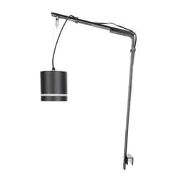 Lovemine Adjustable Lamp Stand Metal Floor Light Holder Lamp-Support Bracket Basking Lamp-Holder Black, for Glass Terrarium Heating-Light, Amphibian and Aquarium Tank (2 Set,Size:10.2X5.7in)
