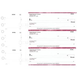Abc Check Printing ABC Manual Checks for Business 3 on a Page with Stub Voucher, 100 Checks (Red)