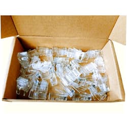 YiBaoTong 10 Pack Cat6 Cat 5 RJ45 Connectors Through Connectors Ends Gold Plated 8P8C for Stranded UTP,Solid Wrire Ethernet Cable