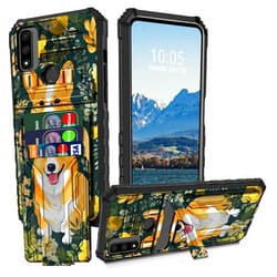 BFDHGQZC Wallet Case for Motorola Moto G Pure with Credit Card Holder Wallet Detachable Card Slot and Built-in Stand Protective Phone Case for Moto G Pure,Dog Flower