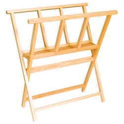 Creative Mark Folding Wood Large Print Rack - Perfect For Display of Canvas, Art, Prints, Panels, Posters, Art Gallery Shows, Storage Rack - [BeechWood Finish]