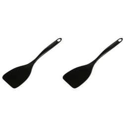 Chef Craft Basic Melamine Turner/Spatula, 11.25 inch, Black (Pack of 2)