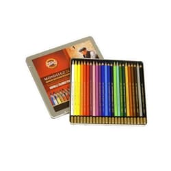 Koh-I-Noor Mondeluz Aquarelle Watercolor Pencil Set, 24 Assorted Colors in Tin, 1 Each (FA3724.24)