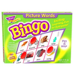 Trend Enterprises: Picture Words Bingo Game, Exciting Way for Everyone to Learn, Play 6 Different Ways, Perfect for Classrooms and at Home, 2 to 36 Players, for Ages 5 and Up