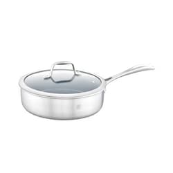 ZWILLING Spirit Ceramic Nonstick Saute Pan, 3-qt, 2-inch, Stainless Steel