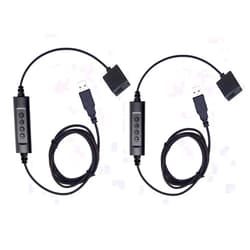 BeiBeiHe Male-USB to Female-RJ9 Adapter Cable - for Computer and RJ9 Headset(Compatible with Snom Fanvil Yealink Avaya Nortel Polycom NEC Mitel Shoretel Toshiba IP Phones) (2Pack)