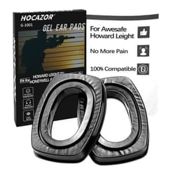 Hocazor G-1001 Replacement Gel Ear Pads Compatible with Awesafe, Howard Leight Earmuffs, Gucho Ear Protection, Zohan EM054 Hearing Protector Silicone Ear Cushions Hygiene Kit