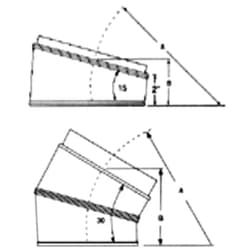 Selkirk Metalbestos 8T-EL15KIT 8-Inch Stainless Steel Insulated 15 Elbow Kit