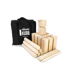 Yard Games Kubb Premium Size Outdoor Tossing Game with Carrying Case, Instructions, and Boundary Marker