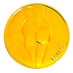 Thompson Emporium Sexy Lady Luck Blazing Gold-Mirror Good Luck Challenge Coin