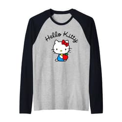 Hello Kitty Retro Logo Raglan Baseball Tee