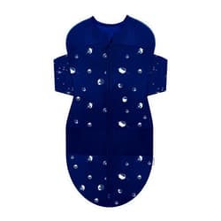 Happiest Baby SNOO Sleep Sack - 100% Organic Cotton Baby Swaddle Blanket - Doctor Designed Promotes Healthy Hip Development - Prevents Accidentally Scratching Face (Midnight Planets, Medium) Midnight Planets Medium