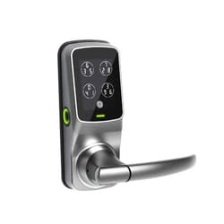 Lockly Secure Plus, Bluetooth Smart Door Lock, Keyless Entry Door Lock, PIN Genie® Keypad, 3D Biometric Fingerprint Sensor, Auto Lock - Satin Nickel (PGD628FYSN)