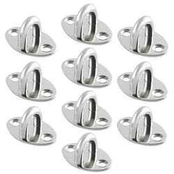 Alise 10 Pack Ceiling Hook,Pad Eye Plate Top U Hooks for Ceiling Hanging Marine Hardware for Yoga Hammock Swing Suspension Boat Sandbag Plant Basket,SUS304 Stainless Steel Eye Hooks Ceiling Mount