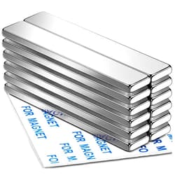 DIYMAG Powerful Neodymium Bar Magnets, Heavy Duty Magnets with Double-Sided Adhesive, Rare Earth Magnet Perfect for Fridge, DIY, Garage, Kitchen, Science, Craft, Office-60x10x3mm, 12 Pack