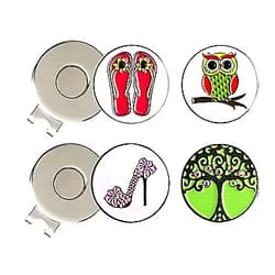 PINMEI Golf Ball Markers Cap Clips Sets shoes owl