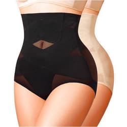 Nebility 2 Pack Shapewear Tummy Control Underwear for Women High Waisted Body Shaper Girdle Panty