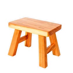 Golden Sun WM Sturdy Step Stool Footstool Solid Wooden 11 inch for Kids Adults Plant Stand Plant Stand Fishing Stool (Natural), Small