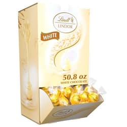 Lindt LINDOR White Chocolate Truffles, Chocolates with Smooth, Melting Truffle Center, 50.8 oz., 120 Count