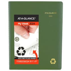 AT-A-GLANCE 2024 Weekly & Monthly Planner, Quarter-Hourly Appointment Book, 8-1/4