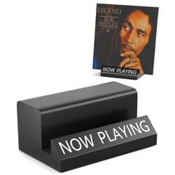 Aofure Now Playing Vinyl Record Stand, Wooden Record Holder, Now Spinning Record Stand Racks, Album & LP Holders Display Shelf Gifts, Turntable Records Player Accessories for Record Lovers Decor