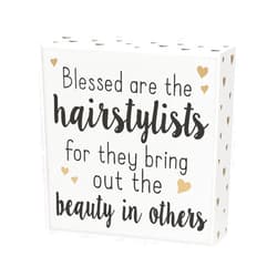 Collins Blessed are The Hairstylists Box Sign CS-9437