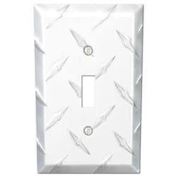 Amerelle 955T Diamond Plate Wallplate, 1 Toggle, Aluminum