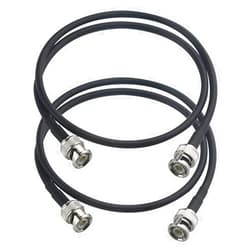 XINGYHENG 2Pcs BNC Male to Male Connector Cable RG58 Nickel Plated Low Loss Coaxial Extension Cable 50 Ohm for Video Camera Antena System (2ft)