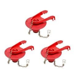 Fluidmaster 502CN3 PerforMAX Universal Water-Saving Long Life Toilet Flapper for 2-Inch Flush Valves, Adjustable Solid Frame Design, Easy Install, 3 Pack, Red, 3 Pack