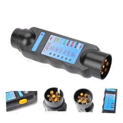 Elarco 12V 7-Pin Trailer Tester Plug RV Connector Tester Plug Tool Socket Adapter for Trailer(European Specifications)