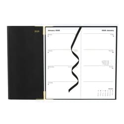 Letts of London® 2026 Classic Weekly/Monthly Planner, 12 Months, January to December, Gold Corners, Vertical, Slim Size, 6.625