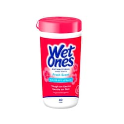 Wet Ones Antibacterial Hand Wipes, Fresh Scent Wipes | Antibacterial Wipes, Hand Sanitizer Wipes, Wet Ones Wipes, 40 ct. Canister