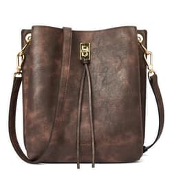 BOSTANTEN Women Handbags Leather Designer Tote Purses Lady Crossbody Bucket Shoulder Hobo Bags for Work Daily